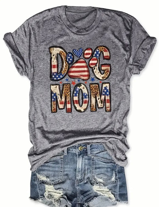 USA DOG MOM t-shirt